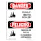 Signmission Safety Sign, OSHA Danger, 7" Height, Forklift Traffic Be Alert Bilingual Spanish OS-DS-D-57-VS-1265 - alternate 1